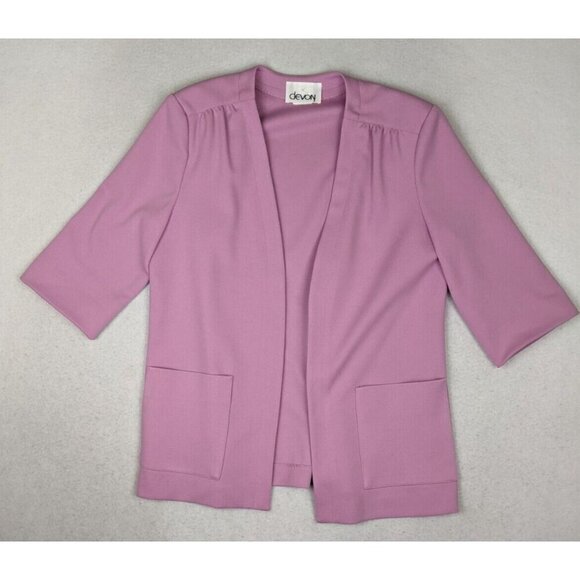 VINTAGE WOMEN'S LILAC LAVENDER PURPLE SKIRT SUIT - DEVON - SIZE 14 - Picture 4 of 14